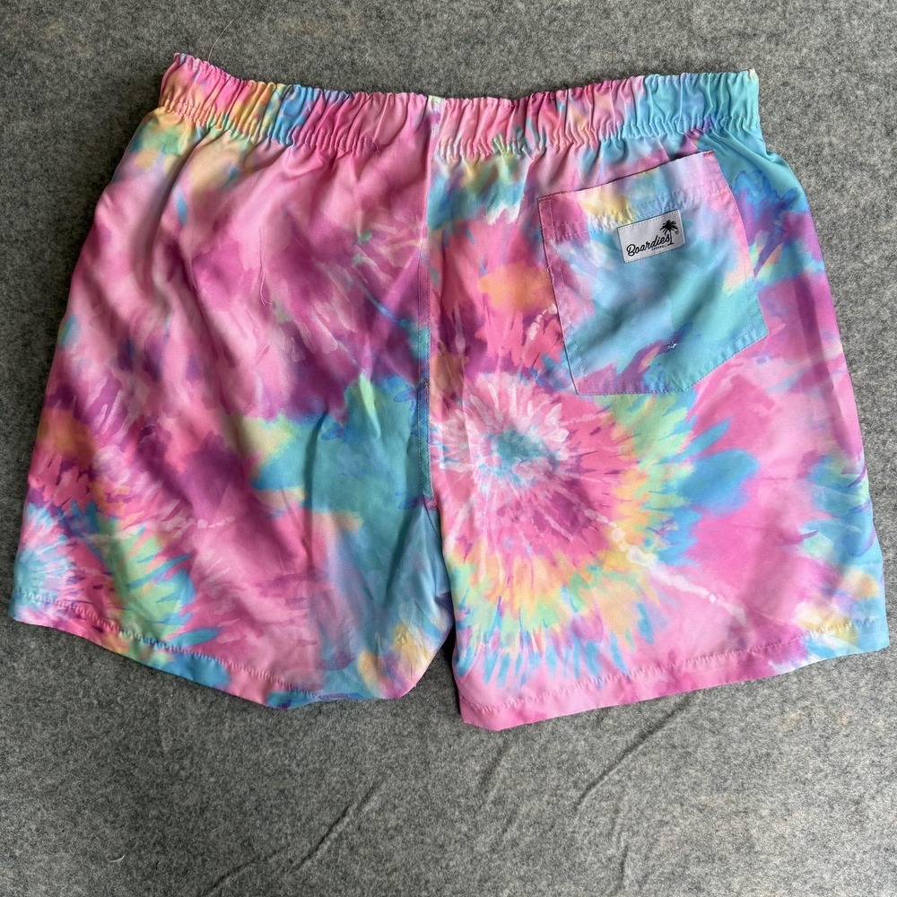 Boardies Swim Trunks Shorts Mens Large Multicolor Tie Dye Lined Surf Flaws Read - Picture 2 of 10